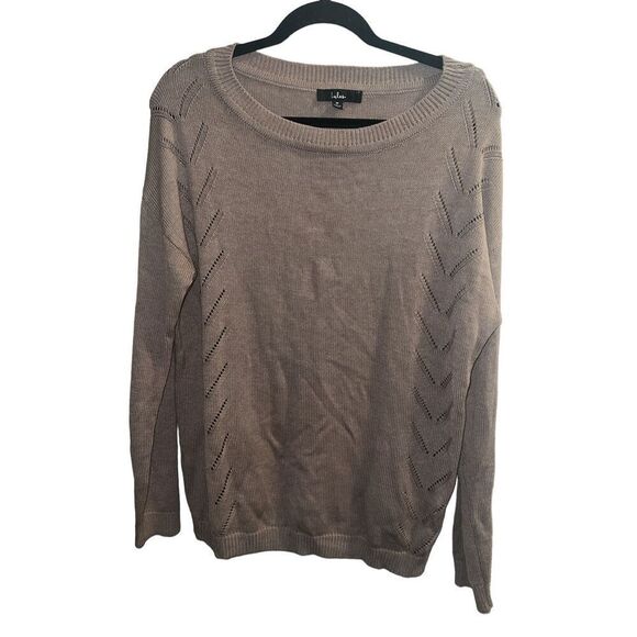 ✨Lulus Pointelle Me More Light Brown Knit Sz Medium Tan Sweater✨ - Picture 6 of 9
